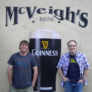 Darryl and Todd outside McVeighs